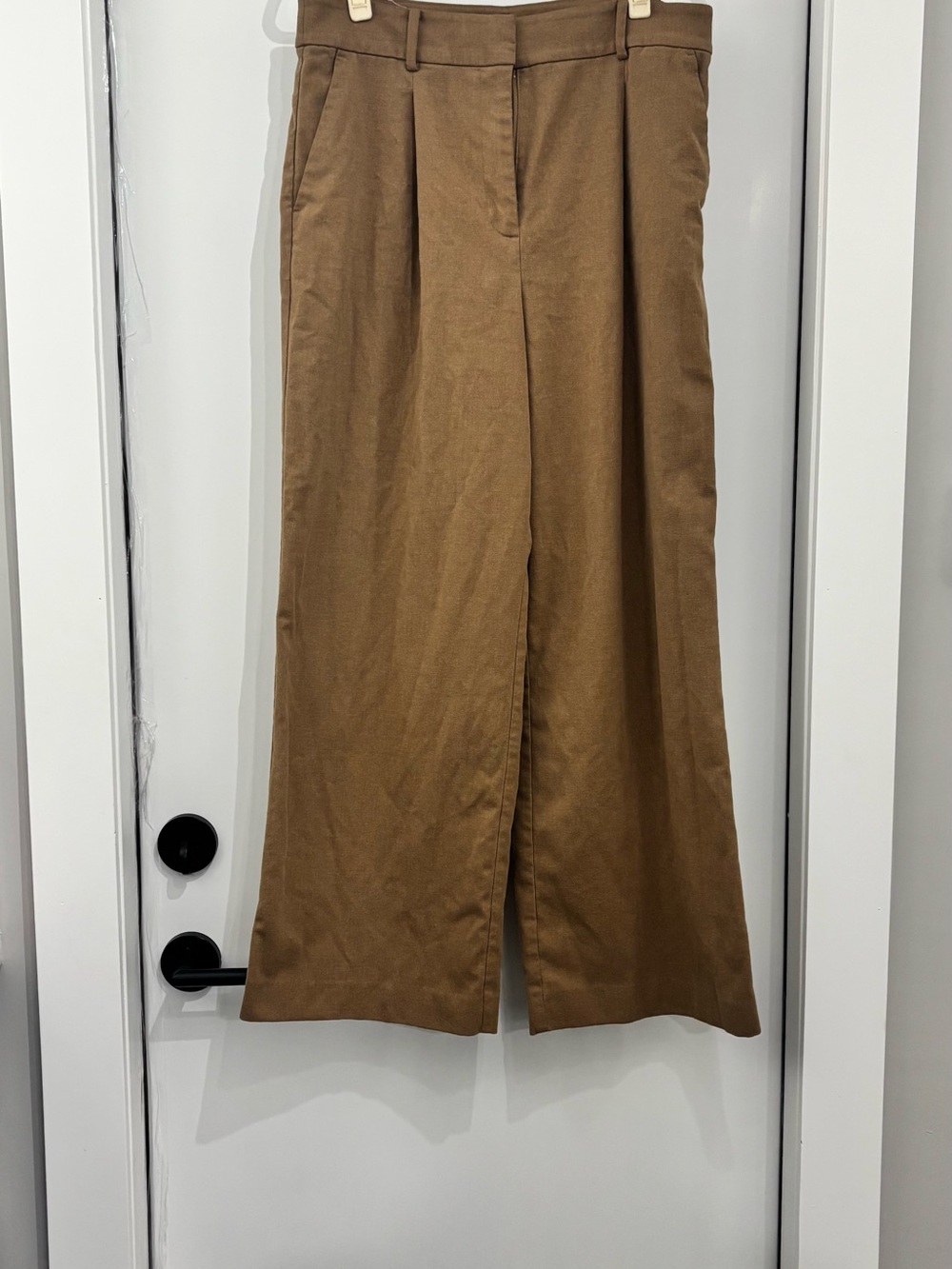 LOFT Wide Leg Pants in Camel Brown